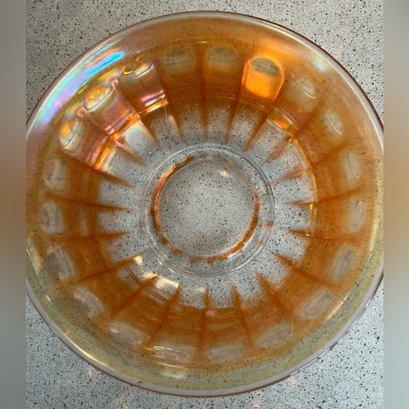 Vintage Orange Carnival Glass Bowl - Picture 6 of 7